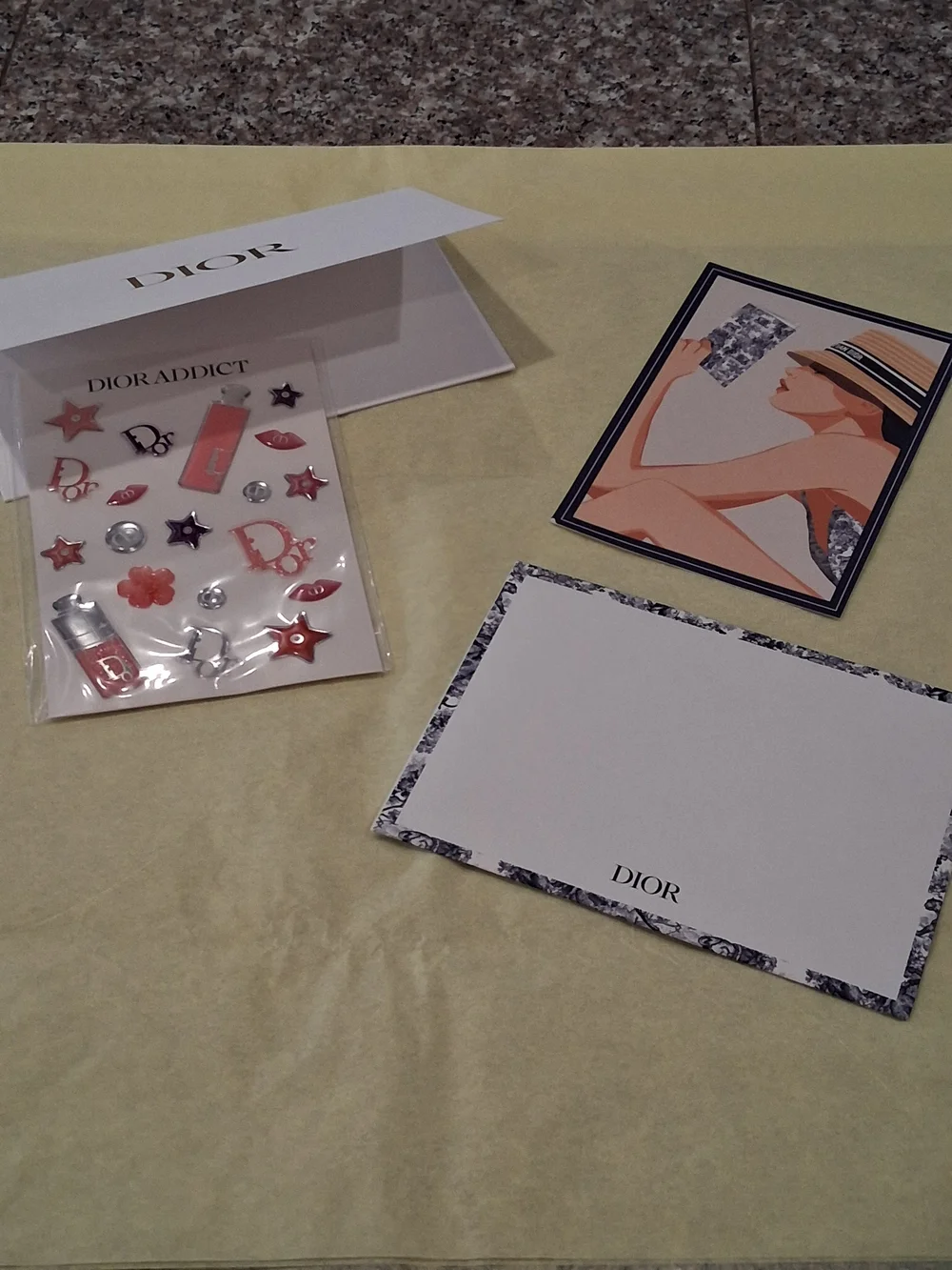 Dior Pink, Silver & Purple Lip and Star Sticker Sheet - Dior Addict